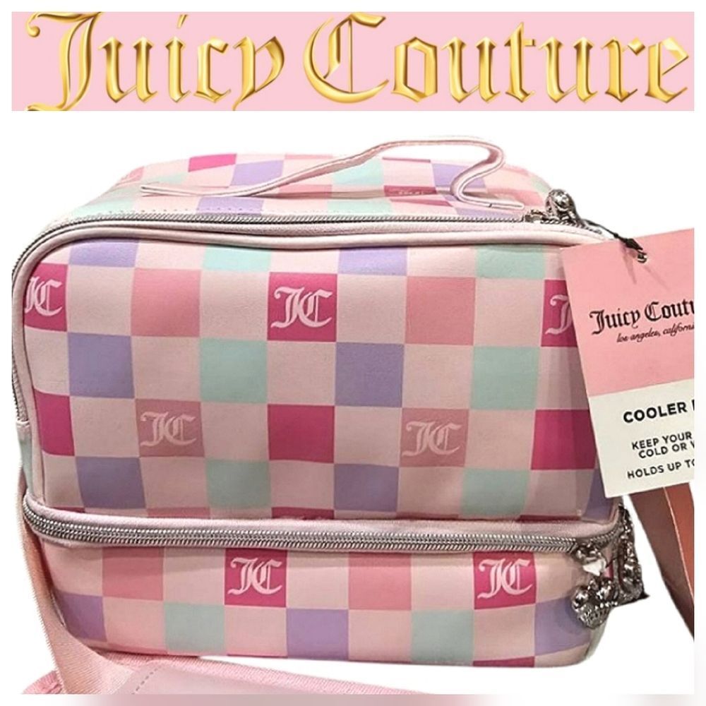 Juicy Couture JC Logo Colorblock Insulated Cooler Bag